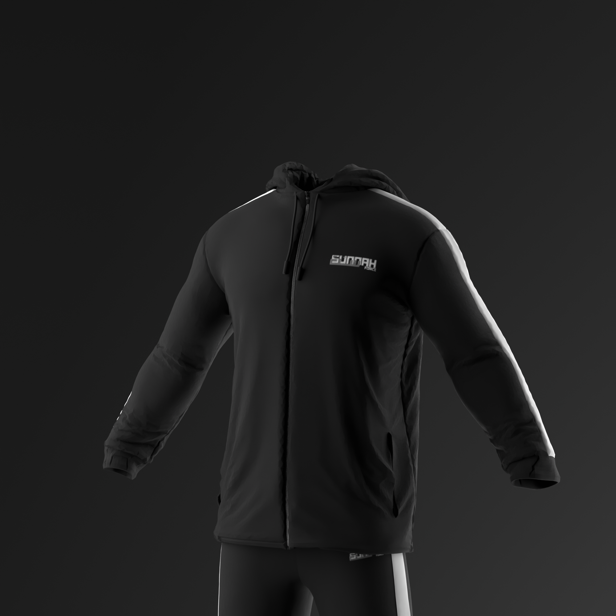 Black/white – Hoodie