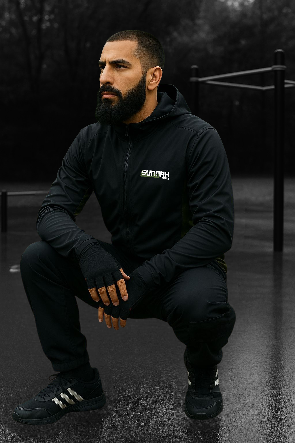 Black/Green - Track suit
