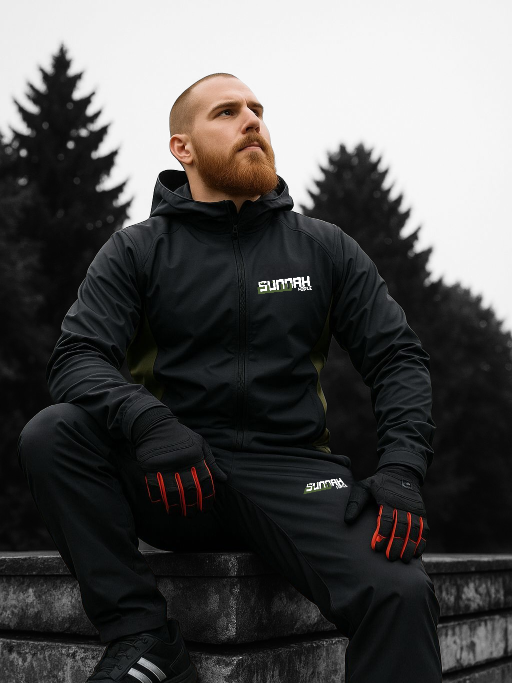 Black/Green - Track suit