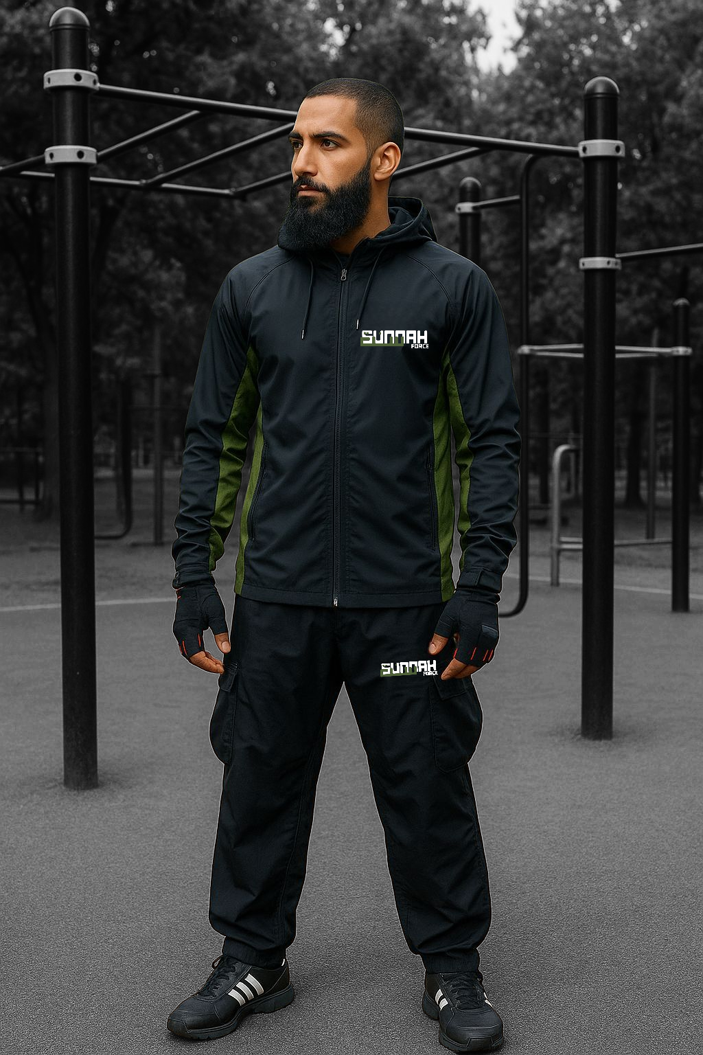 Black/green – Hoodie